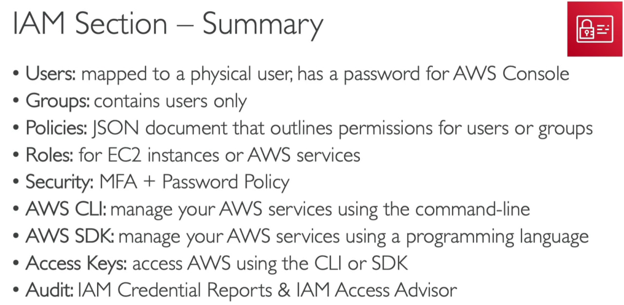 IAM Summary